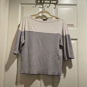 Quarter-length Striped Blouse